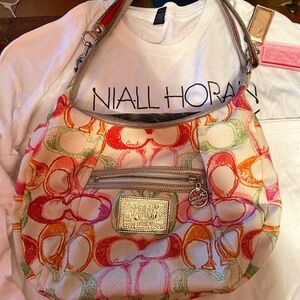 Coach Poppy Scribble Signature Hobo Bag (#16700)